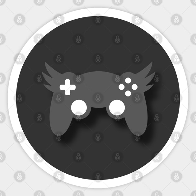 Winged Shadow Video Game Controller Sticker by Axiomfox